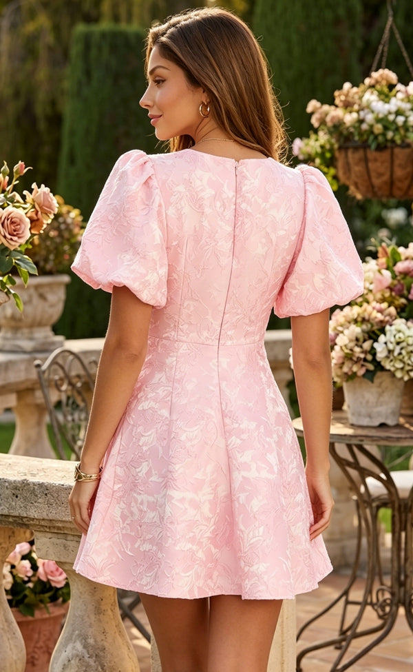 Jacquard A Line V Neck Cut Out Ruched Homecoming Dresses for Women