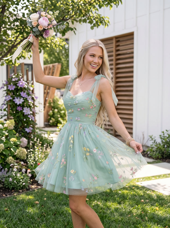 Sequin A Line Spaghetti Straps Ruched Elegant Homecoming Dresses
