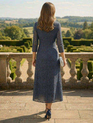 Satin V Neck Lace Appliques Mother of the Bride Dresses with Jackets