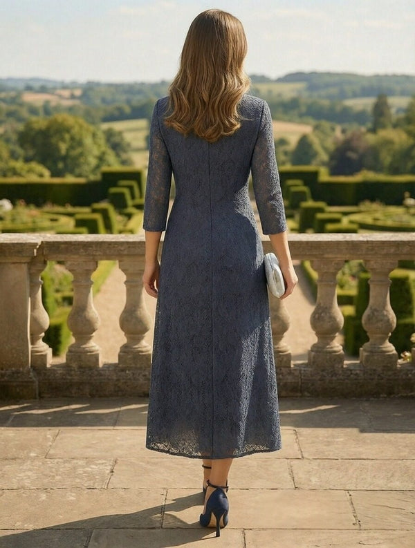 Satin V Neck Lace Appliques Mother of the Bride Dresses with Jackets