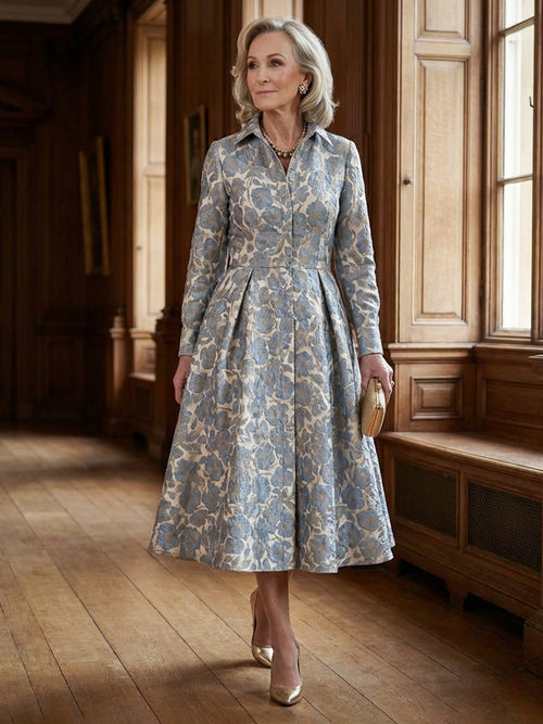 Mother of the Bride & Groom Dress Wedding Guest Gown A Line Corset Floral