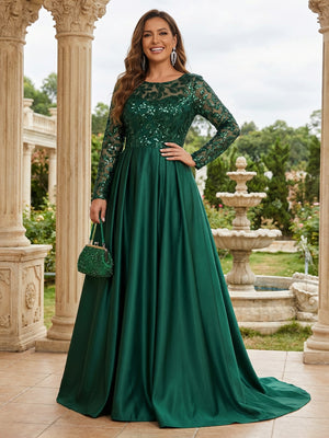 Mother of the Bride & Groom Dress Corset A Line Pleats Scoop Neck Satin