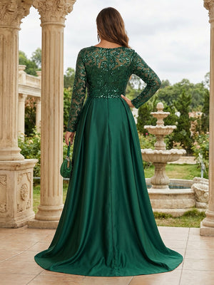 Mother of the Bride & Groom Dress Corset A Line Pleats Scoop Neck Satin