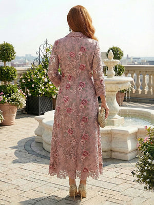A Line Mother of the Bride Dresses with Flower Embroidery