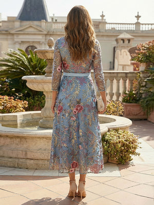 A Line Mother of the Bride Dresses with Flower Appliques
