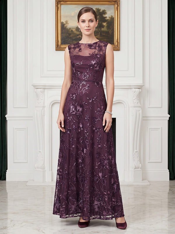 Tulle A Line Jewel Neck High Waist  Mother of the Bride Dresses
