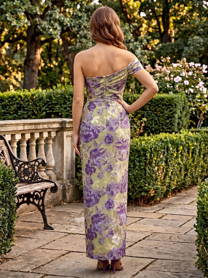 Jacquard Mermaid Off the Shoulder Corset Evening Dresses