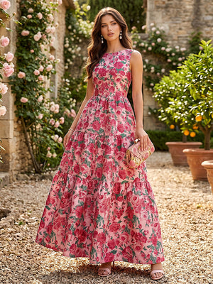 Satin A Line Scoop Neck Pleats Evening Dresses