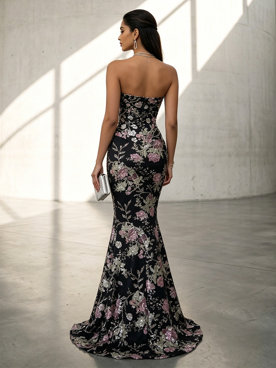 Tulle Mermaid Sweetheart Corset Evening Dresses