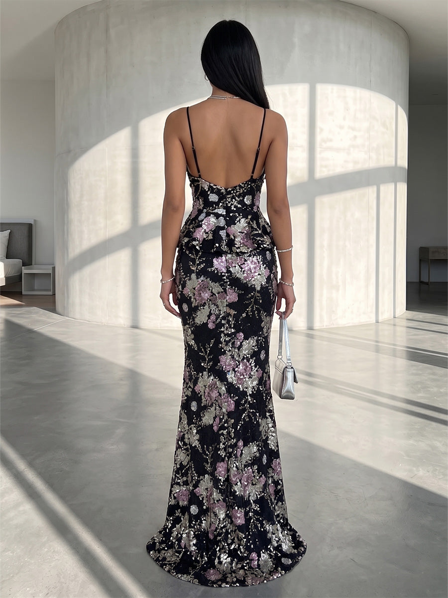 Tulle Mermaid Sweetheart Spaghetti Straps Evening Dresses