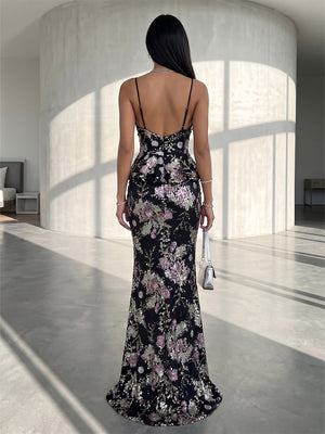Tulle Mermaid Sweetheart Spaghetti Straps Evening Dresses