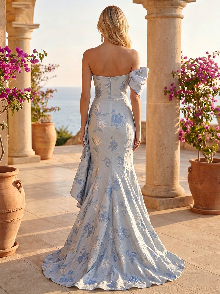 Chiffon Mermaid Sweetheart Ruffles Pleats Evening Dresses