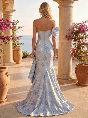 Chiffon Mermaid Sweetheart Ruffles Pleats Evening Dresses