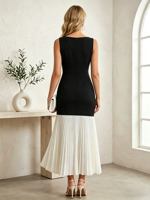 Satin Mermaid V Neck Lace Appliques Pleats Formal Dresses