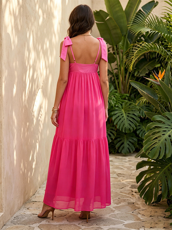 Chiffon A Line Sweetheart Spaghetti Straps Ruched Formal Dresses