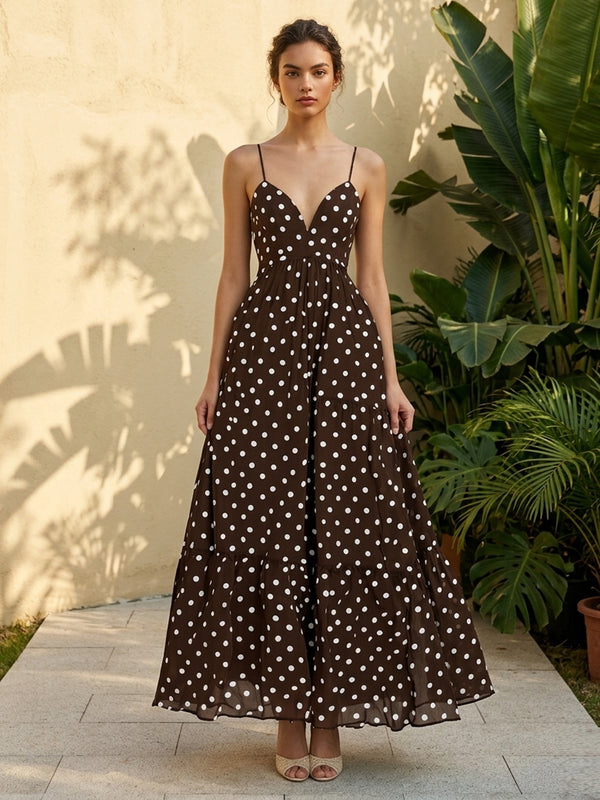 Chiffon A Line V Neck Spaghetti Straps Corset Formal Dresses