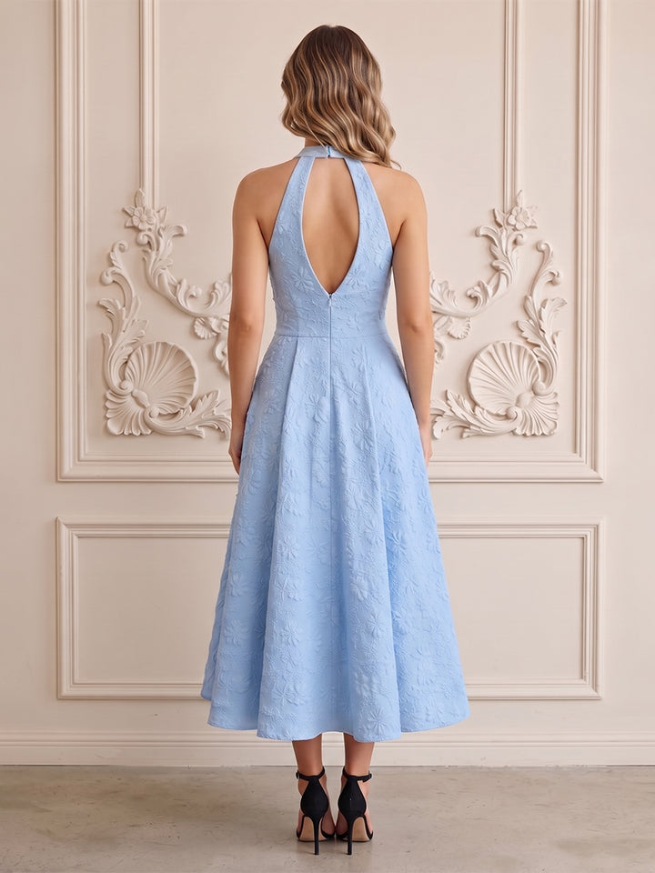 Jacquard A Line V Neck Applique  Formal Dresses