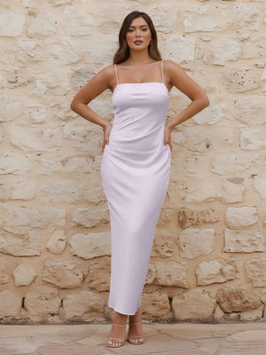 Satin Spaghetti Straps Strapless Sleeveless Bridesmaid Dresses