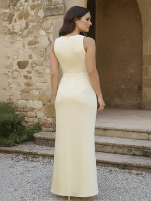 Strapless Sleeveless Satin Mermaid Bridesmaid Dresses