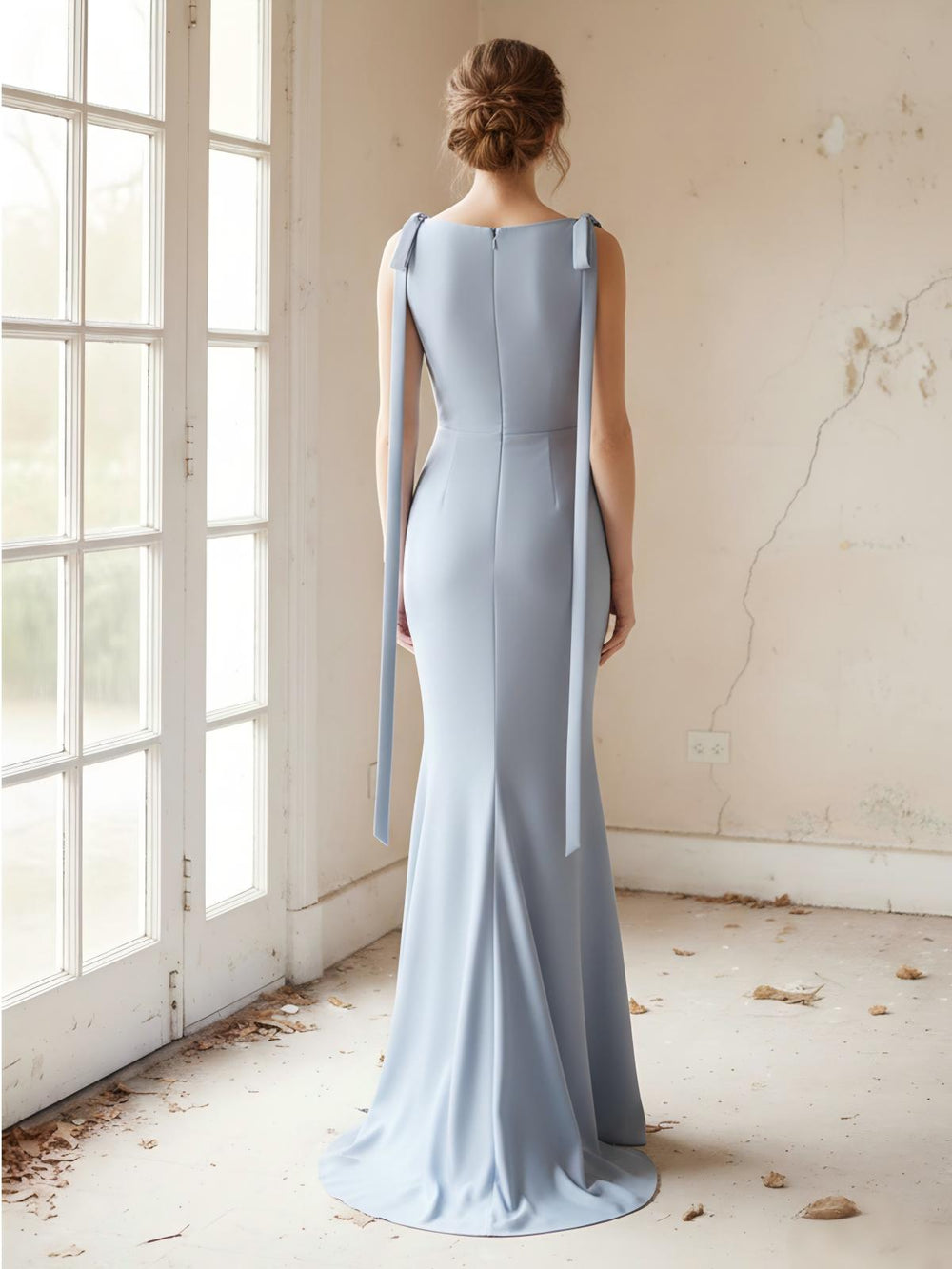 Strapless Satin Mermaid Bridesmaid Dresses for Women