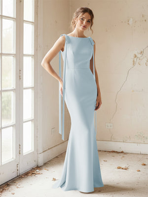 Strapless Satin Mermaid Bridesmaid Dresses for Women
