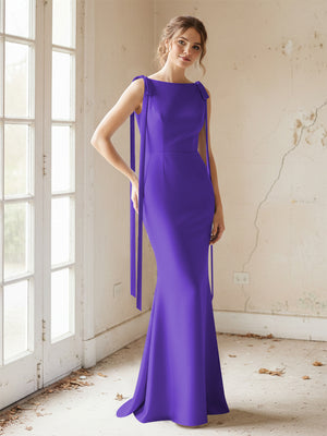Strapless Satin Mermaid Bridesmaid Dresses for Women