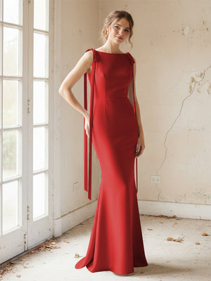 Strapless Satin Mermaid Bridesmaid Dresses for Women