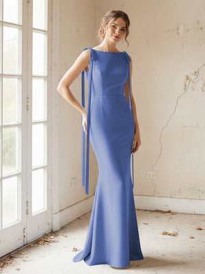 Strapless Satin Mermaid Bridesmaid Dresses for Women