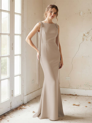 Strapless Satin Mermaid Bridesmaid Dresses for Women