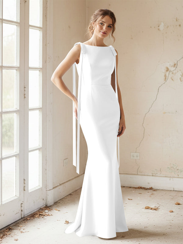 Strapless Satin Mermaid Bridesmaid Dresses for Women