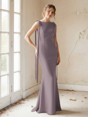 Strapless Satin Mermaid Bridesmaid Dresses for Women