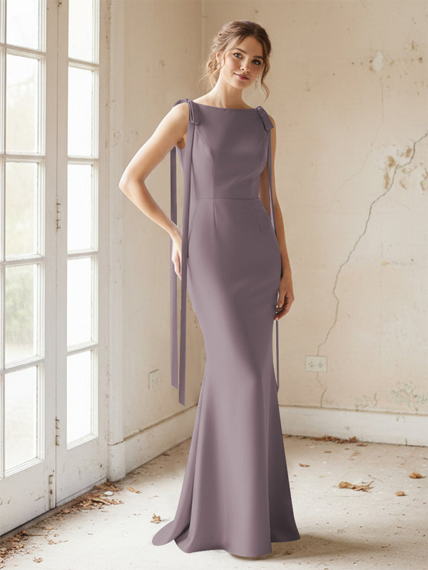 Strapless Satin Mermaid Bridesmaid Dresses for Women