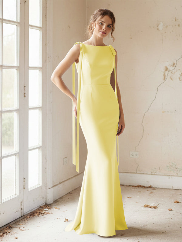 Strapless Satin Mermaid Bridesmaid Dresses for Women