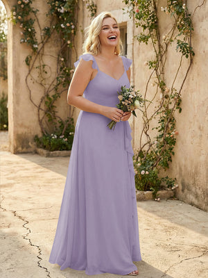 V Neck Sweetheart Chiffon Bridesmaid Dresses