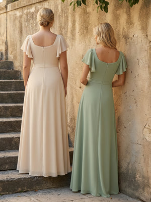 Pleated Chiffon Sweetheart Bridesmaid Dresses