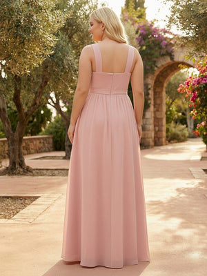 Chiffon Halter Pleated Ruched Bridesmaid Dresses