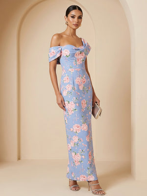 Satin Sheath One Shoulder Floor Length Cocktail Dresses