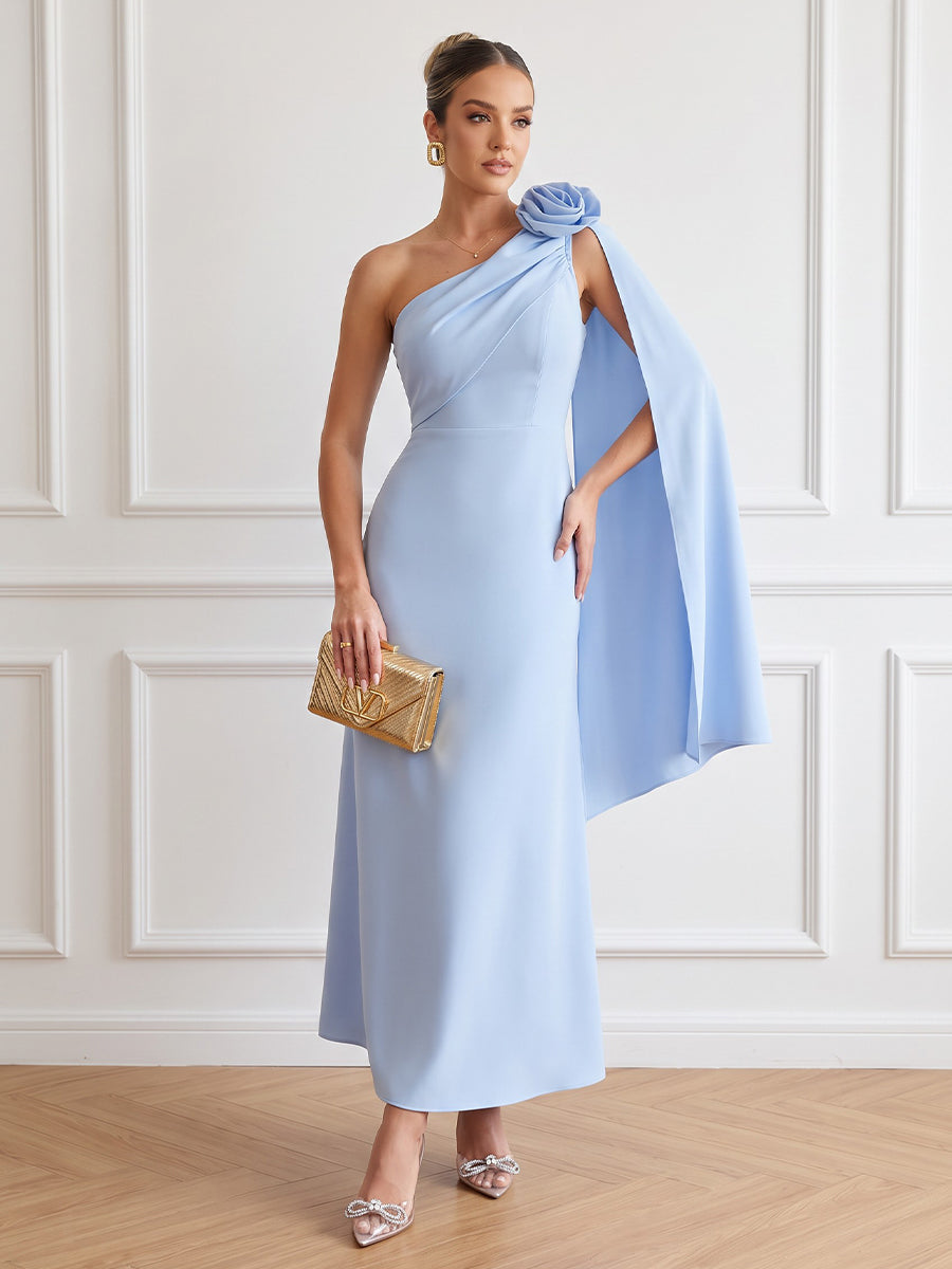 Satin A Line Strapless Ankle Length Pleats Cocktail Dresses