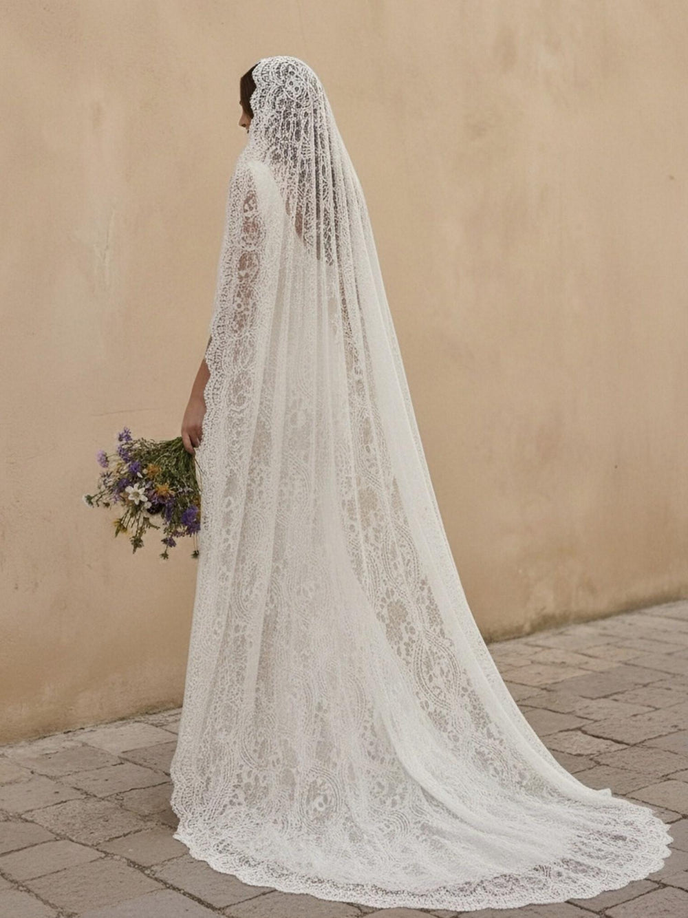 Laces Mermaid One Shoulder Long Wedding Dresses