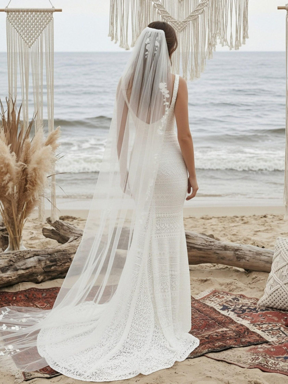 Laces Mermaid Spaghetti Straps Long Wedding Dresses