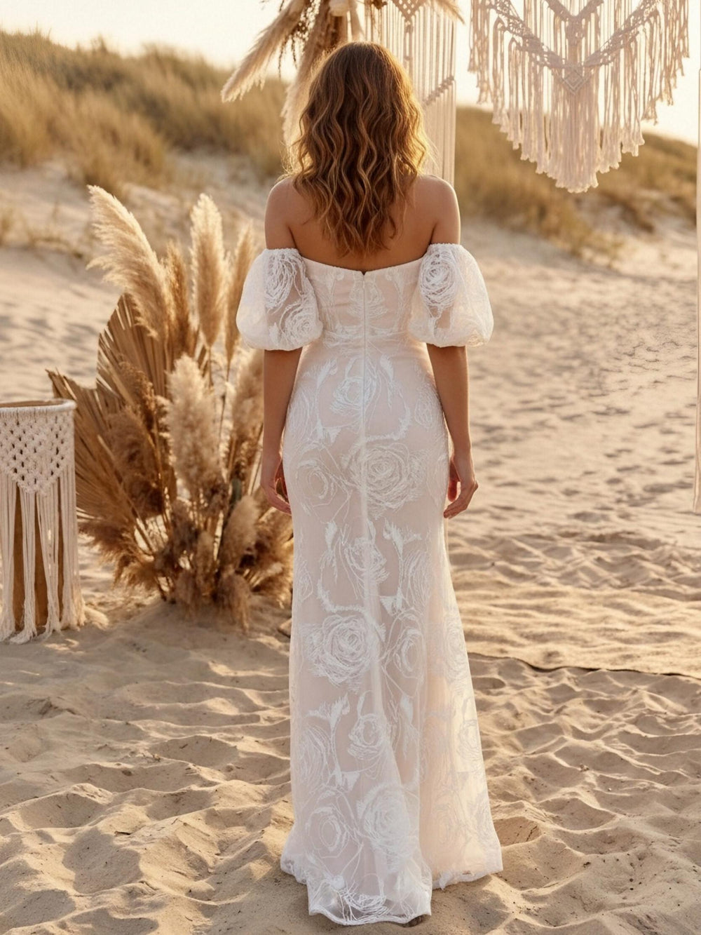 Laces Mermaid Sweetheart Long Wedding Dresses