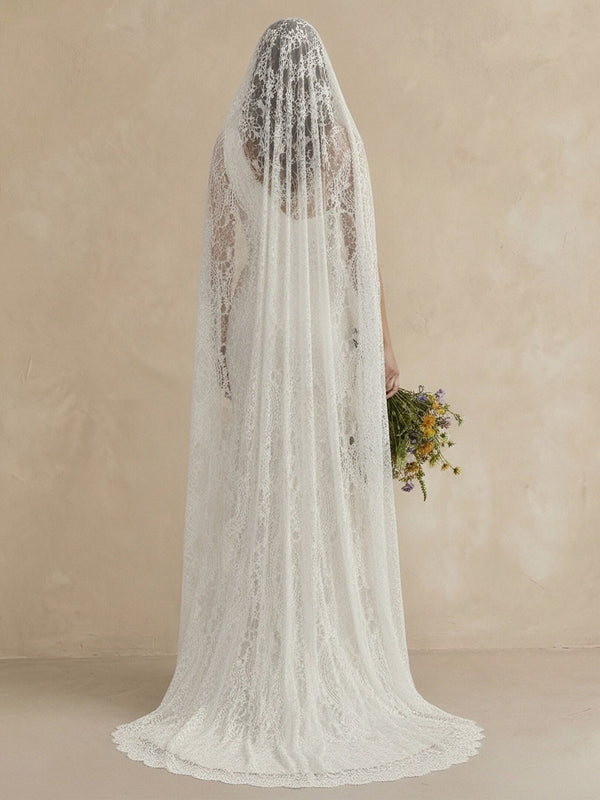 Laces Mermaid One Shoulder Long Wedding Dresses