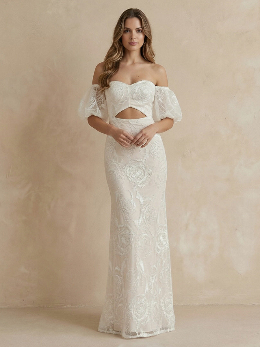 Laces Bodycon Sweetheart Long Wedding Dresses