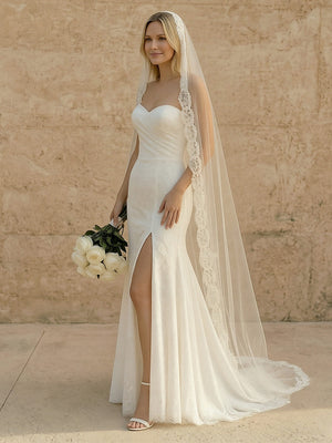 Laces Bodycon Sweetheart Long Wedding Dresses