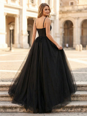 Laces A Line Spaghetti Straps Long Wedding Dresses