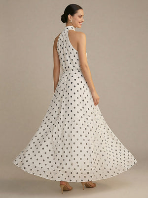 Chiffon A Line Mock Neck Wedding Guest Dresses