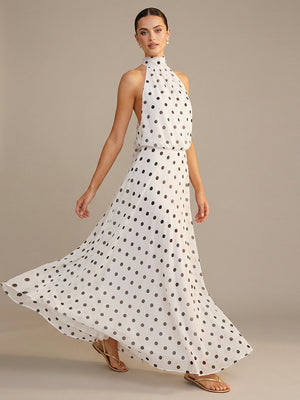 Chiffon A Line Mock Neck Wedding Guest Dresses