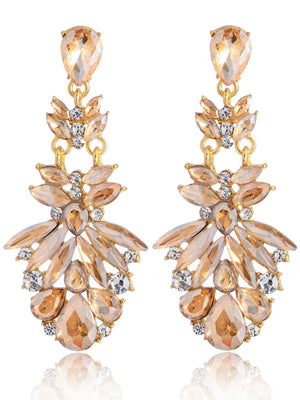Floral Drop Sweet Flower Beadings Alloy Earrings