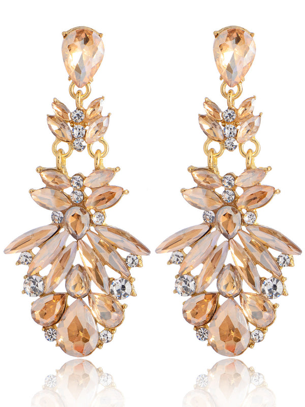 Floral Drop Sweet Flower Beadings Alloy Earrings