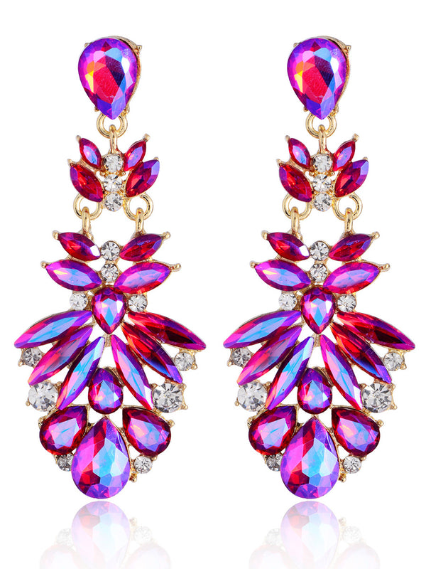 Floral Drop Sweet Flower Beadings Alloy Earrings